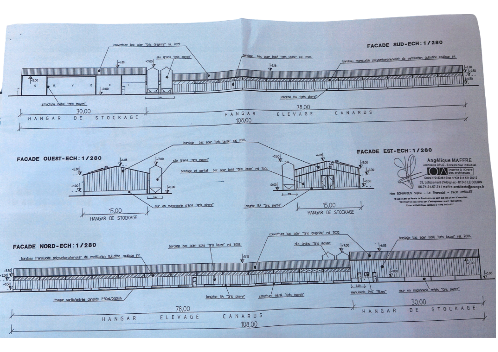 Façade Sud — Élévations 1/200