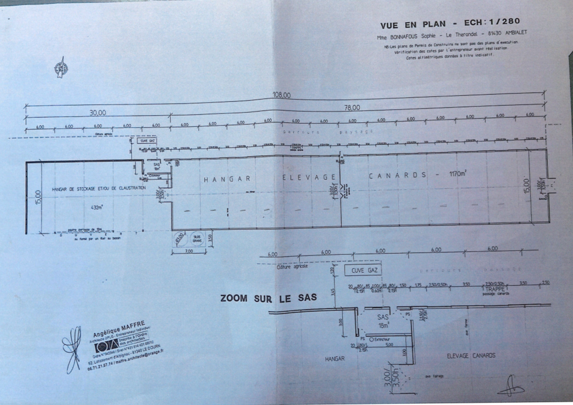 Vue en plan — Échelle 1/280